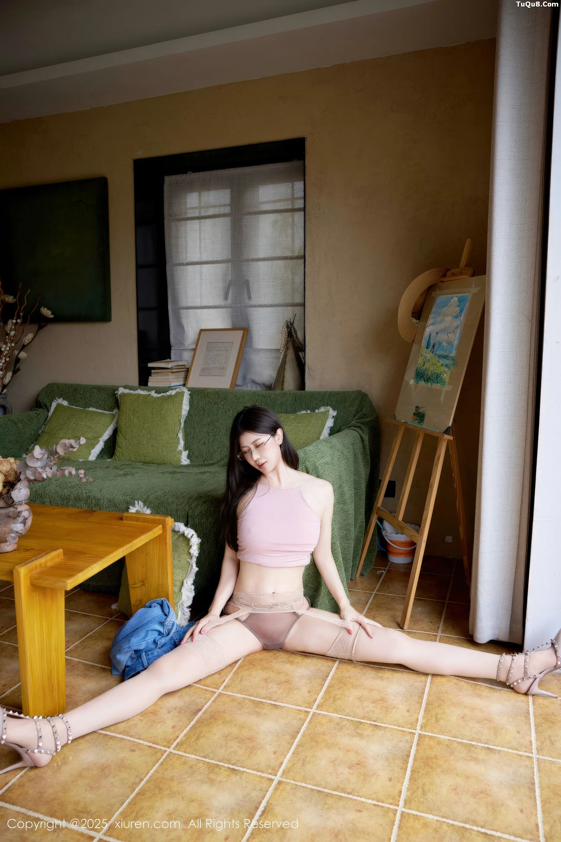 秀人集.com_[XiuRen秀人网]No.10983_模特尹甜甜sunny性感粉色上衣配蓝色牛仔裤秀完美身材诱惑写真83P