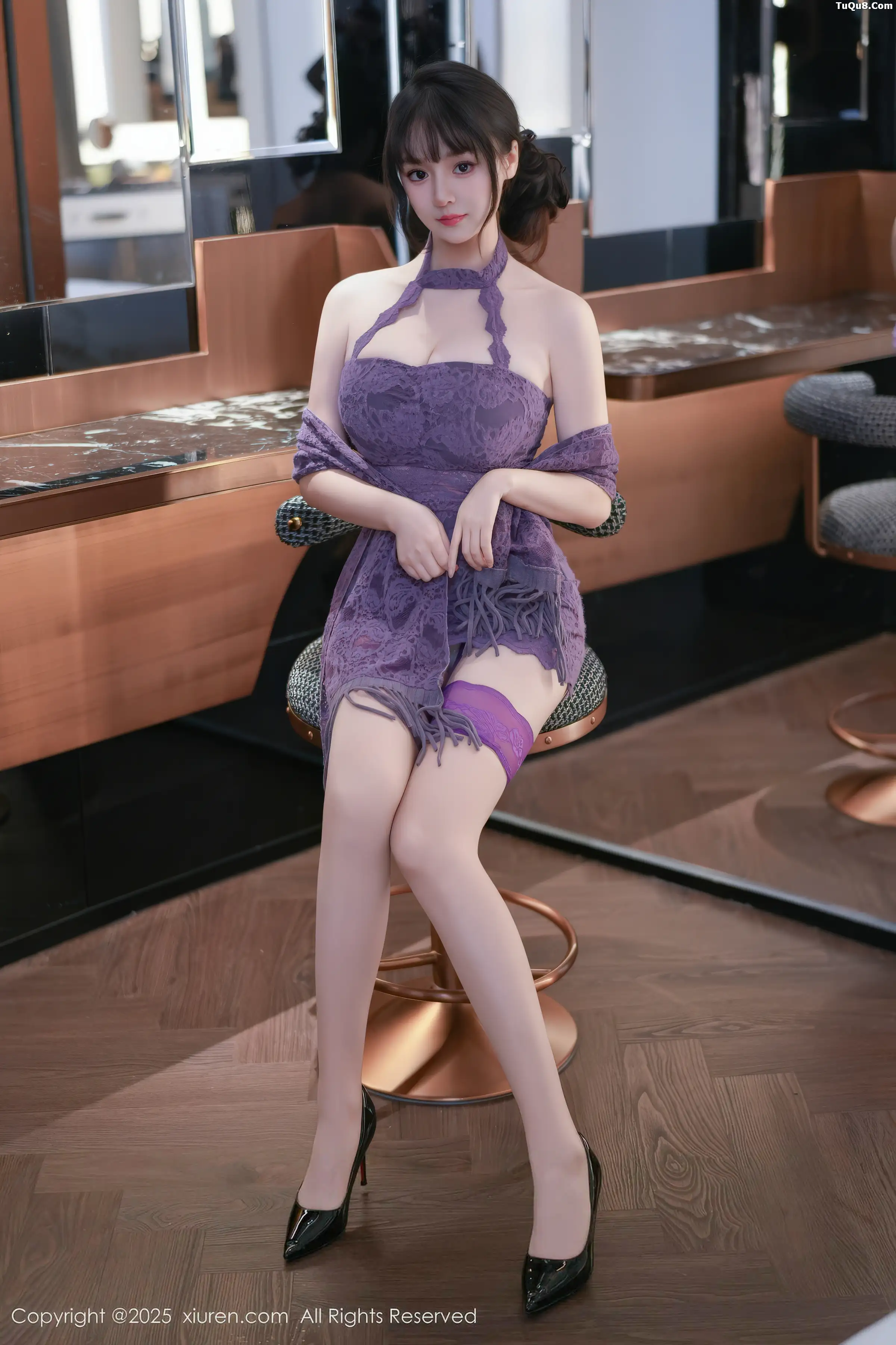 秀人集.com_[XiuRen秀人网]No.11057_模特沈南汐RuRu性感紫色连衣短裙配紫丝吊袜秀凹凸身材诱惑写真72P