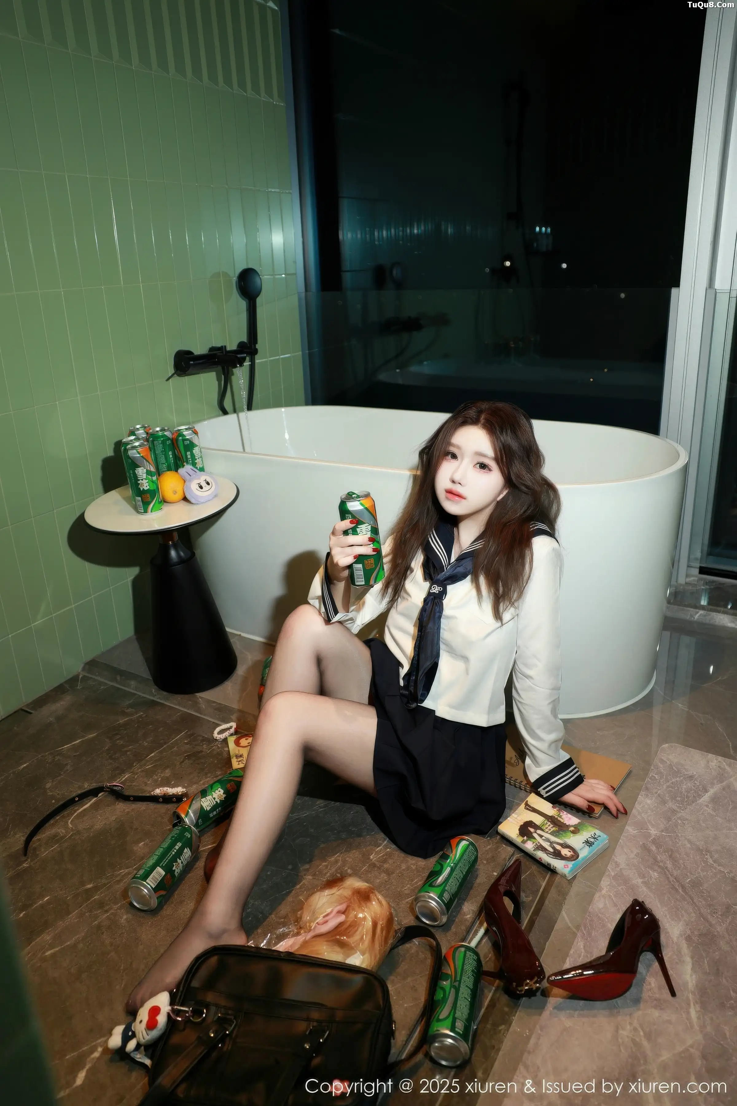 秀人集.com_[XiuRen秀人网]No.11071_模特小薯条nienie性感白T配黑色短裙露超薄黑丝秀美腿诱惑写真58P