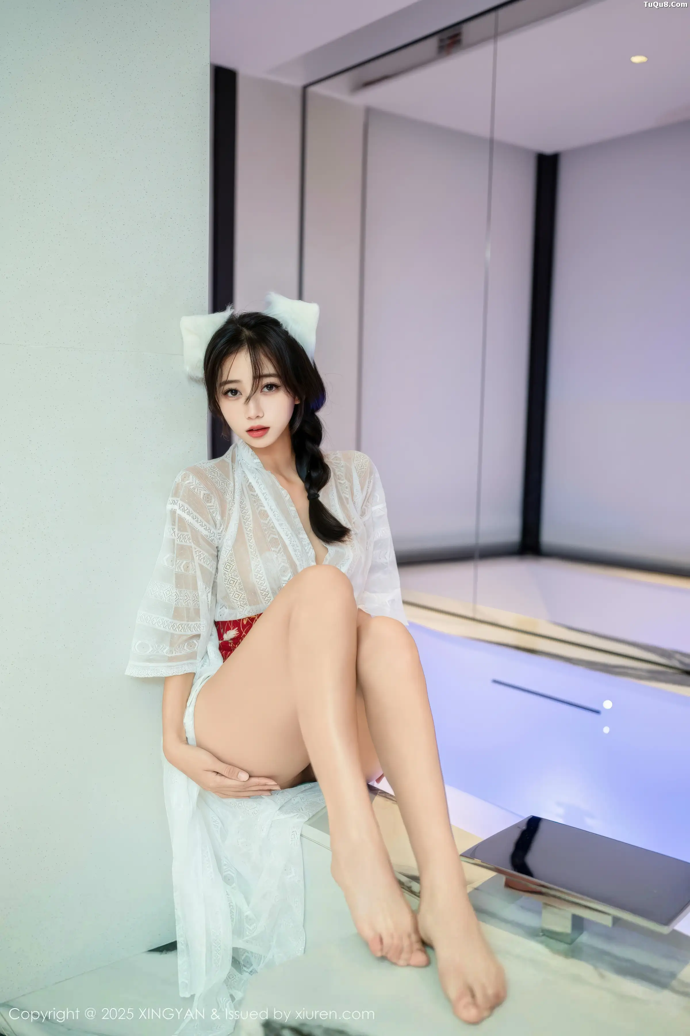 秀人集.com_[XINGYAN星颜社]VOL.442_模特时安安私房性感白色薄透连衣裙秀柔美身姿迷人诱惑写真75P