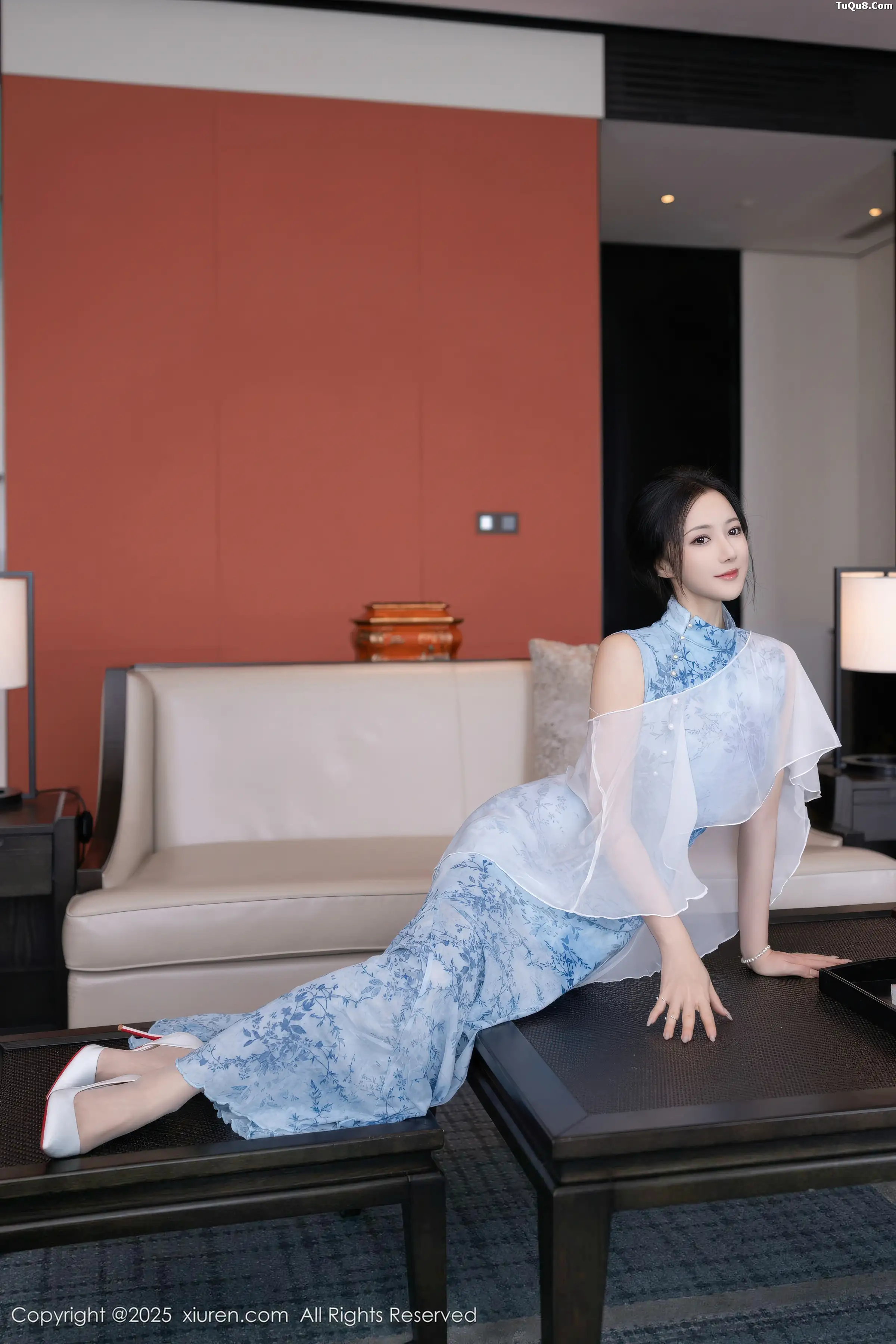 秀人集.com_[XiuRen秀人网]No.11133_模特鱼子酱Fish性感青瓷连衣裙露白色蕾丝内衣秀曼妙身姿诱惑写真81P