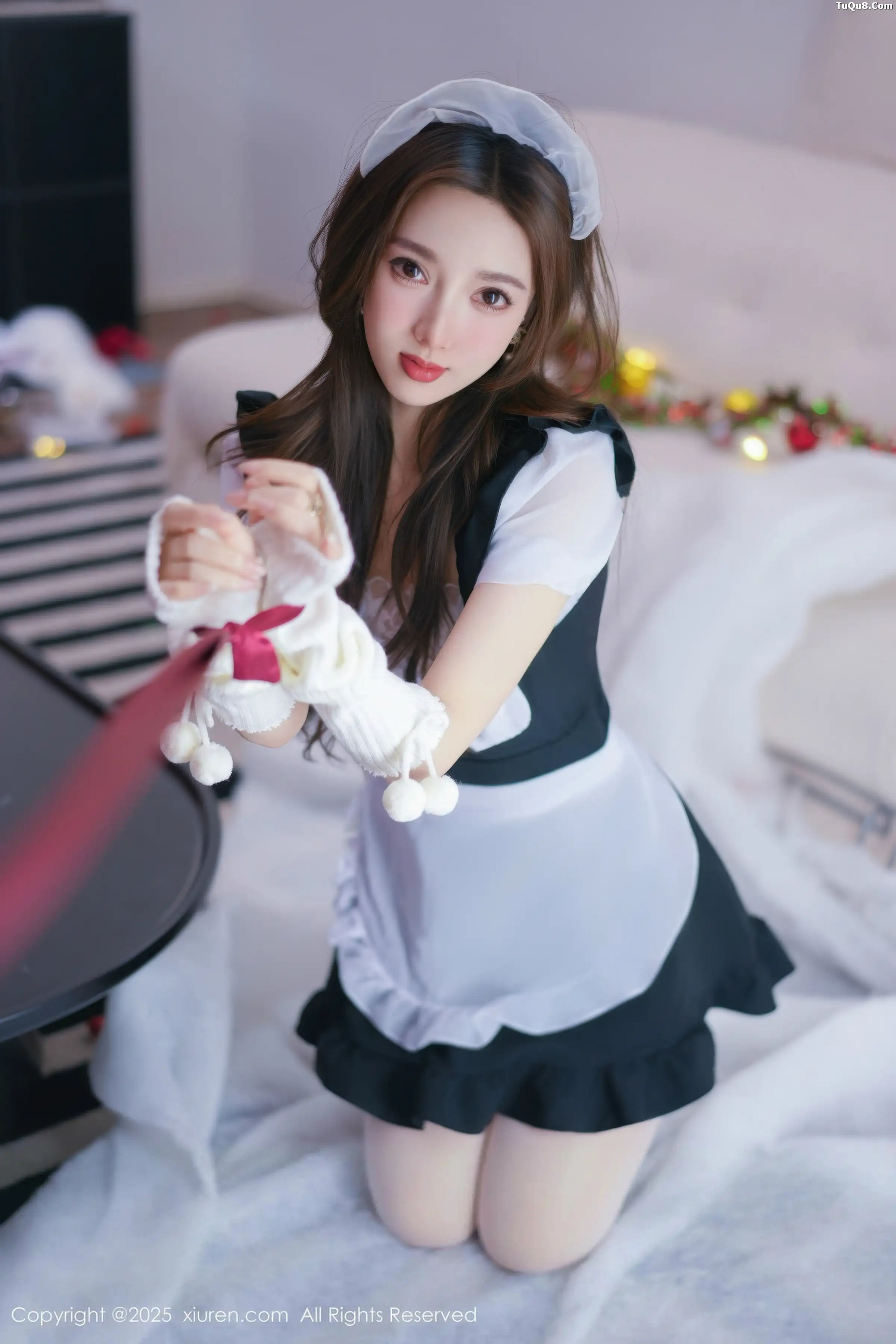 秀人集.com_[XiuRen秀人网]No.11152_模特Twins-桃桃性感女仆装扮配白色丝袜秀完美身材撩人诱惑写真77P