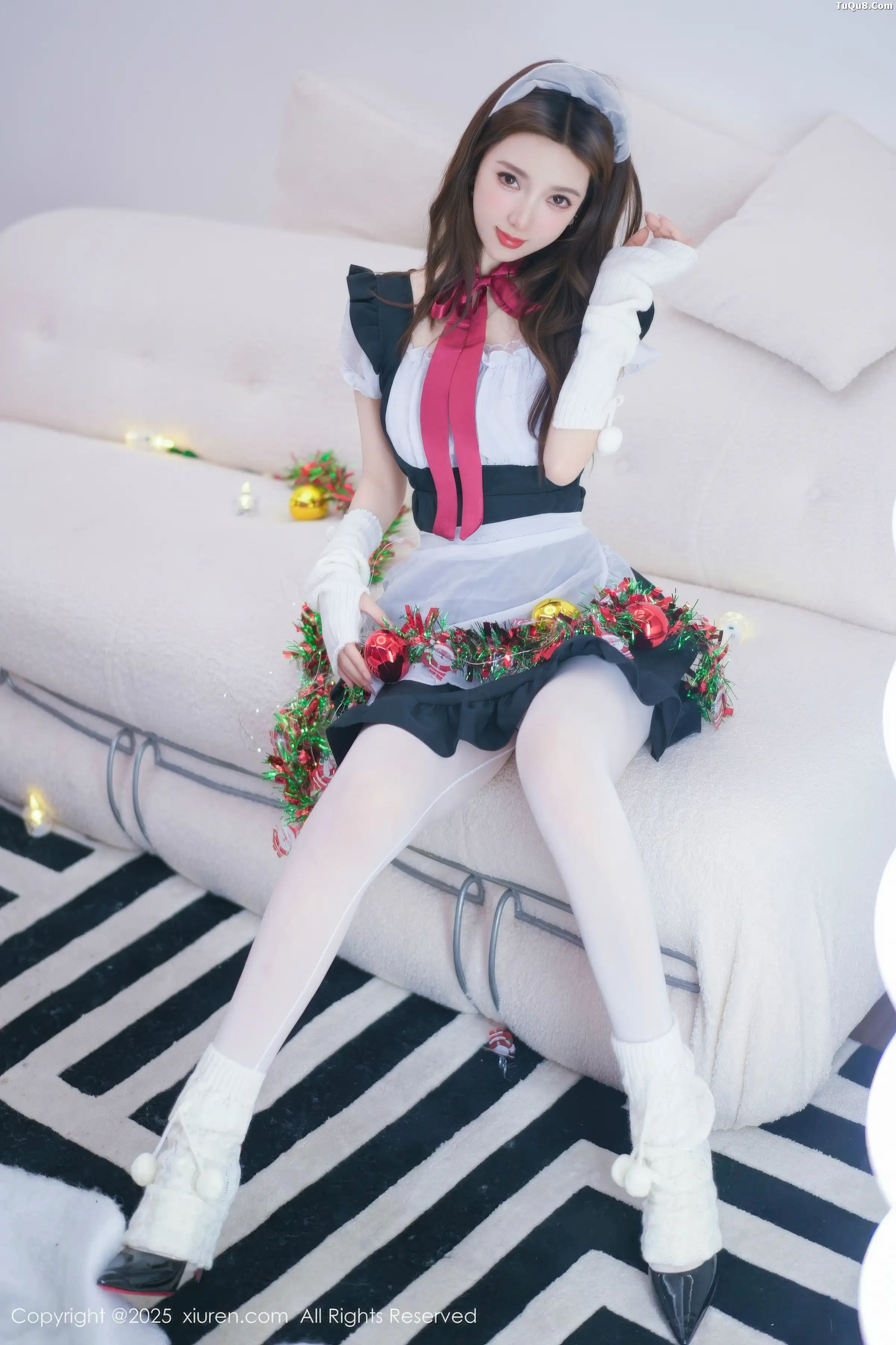 秀人集.com_[XiuRen秀人网]No.11152_模特Twins-桃桃性感女仆装扮配白色丝袜秀完美身材撩人诱惑写真77P