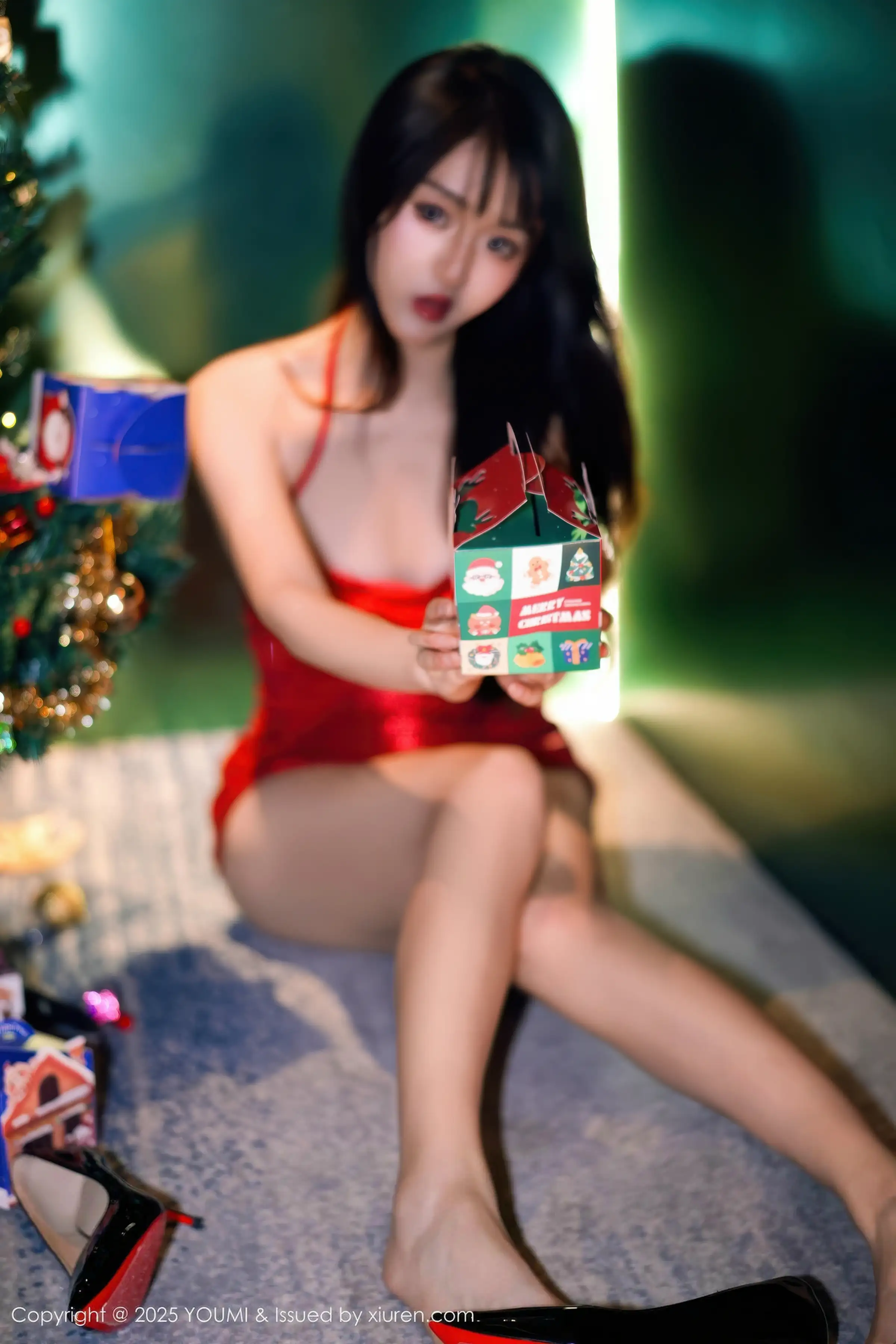 秀人集.com_[YouMi尤蜜荟]Vol.1193_模特沈南汐RuRu性感红色连衣短裙配黑丝吊袜秀凹凸身材诱惑写真74P